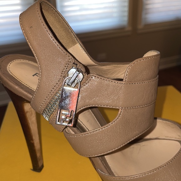 Fendi Sandalo Montone Semilucido Platform Sandals - Picture 8 of 8